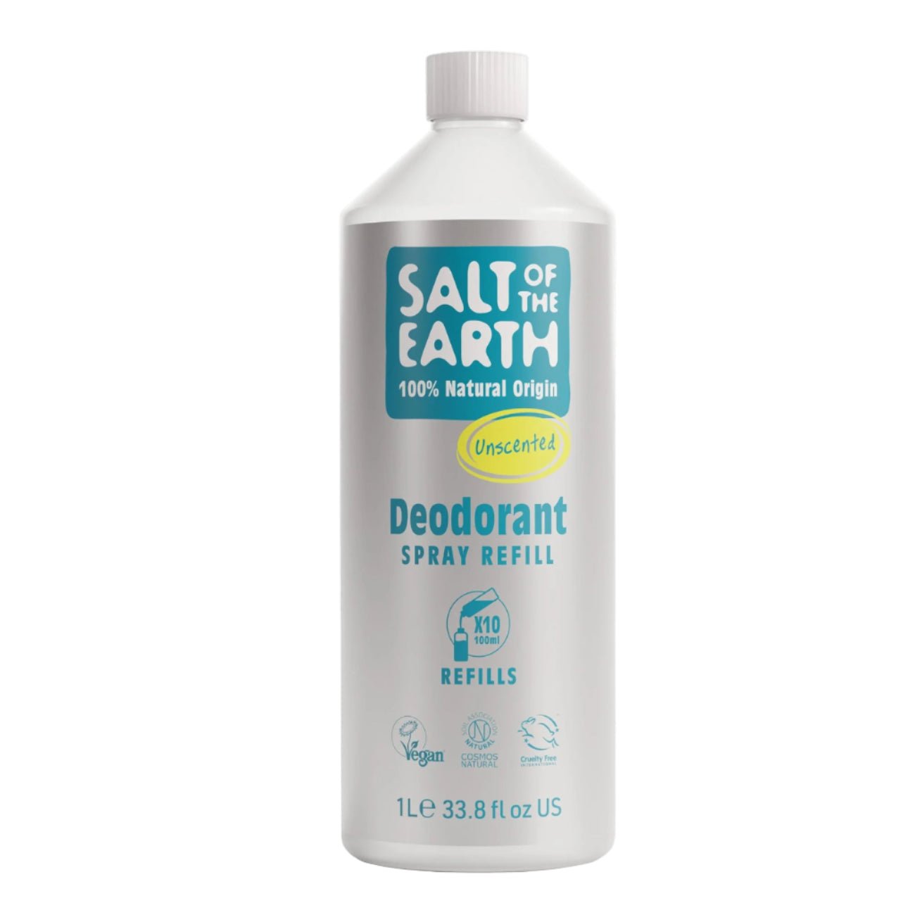 Unisex Deodorant Spray Unscented Refill 1 Litre - Salt Of the Earth - Deodorants - Salt Of the Earth