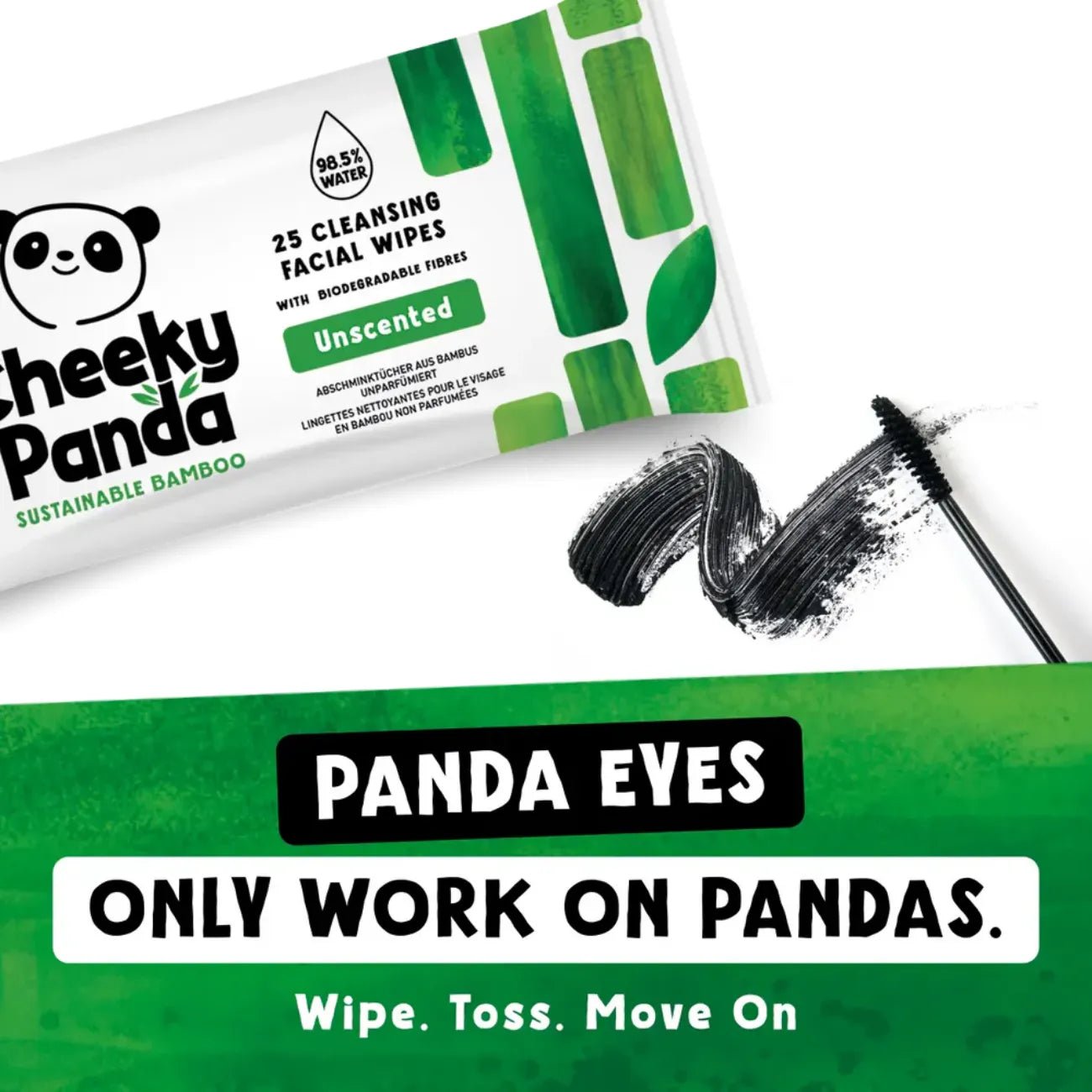 Unscented Bamboo Facial Cleansing Wipes 25's - Cheeky Panda - Makeup Removers - Cheeky Panda