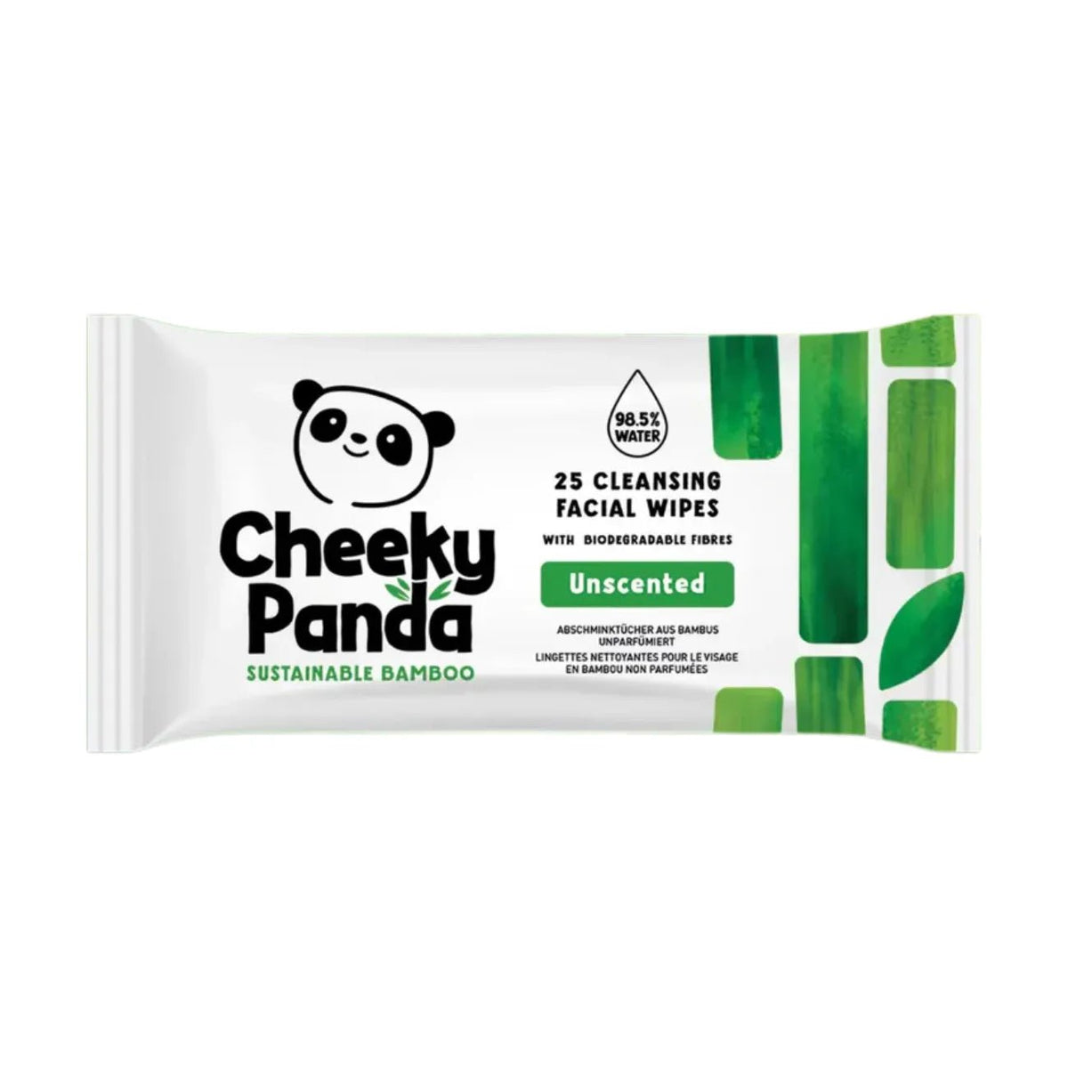 Unscented Bamboo Facial Cleansing Wipes 25's - Cheeky Panda - Makeup Removers - Cheeky Panda