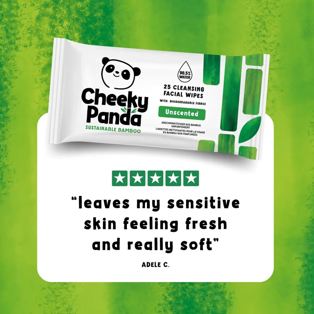 Unscented Bamboo Facial Cleansing Wipes 25's - Cheeky Panda - Makeup Removers - Cheeky Panda