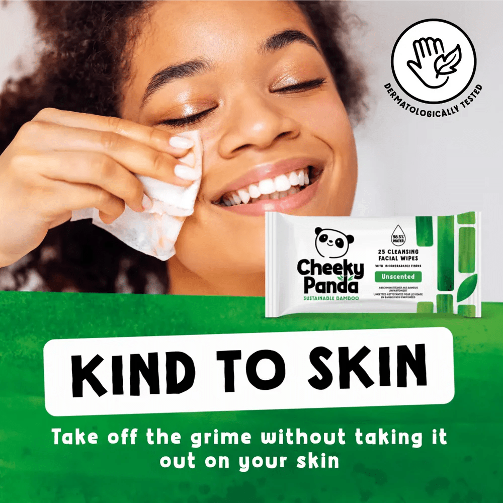 Unscented Bamboo Facial Cleansing Wipes 25's - Cheeky Panda - Makeup Removers - Cheeky Panda