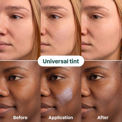 Attitude Sunly Unscented Tinted Mineral Sunscreen Face Stick SPF 30 showing it is universal tint