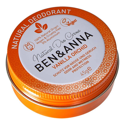 Vanilla Orchid Cream Deodorant Tin 45g - Ben & Anna - Deodorant - Eco Natural Products