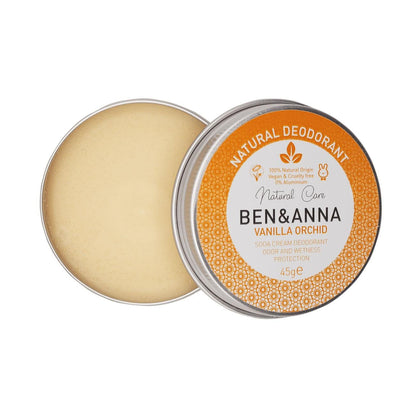 Vanilla Orchid Cream Deodorant Tin 45g - Ben & Anna - Deodorant - Eco Natural Products