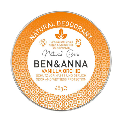 Vanilla Orchid Cream Deodorant Tin 45g - Ben & Anna - Deodorant - Eco Natural Products
