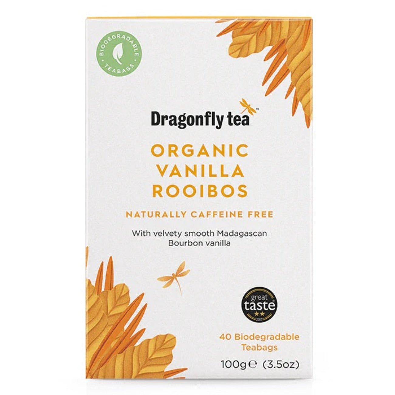 Vanilla Rooibos Tea 40 bags - Eco Natural Products - Dragonfly Tea - Rooibos tea