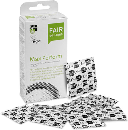 Vegan Condoms Max Perform 8 pieces - Fair Squared - Vegan Condoms - Eco Natural Products