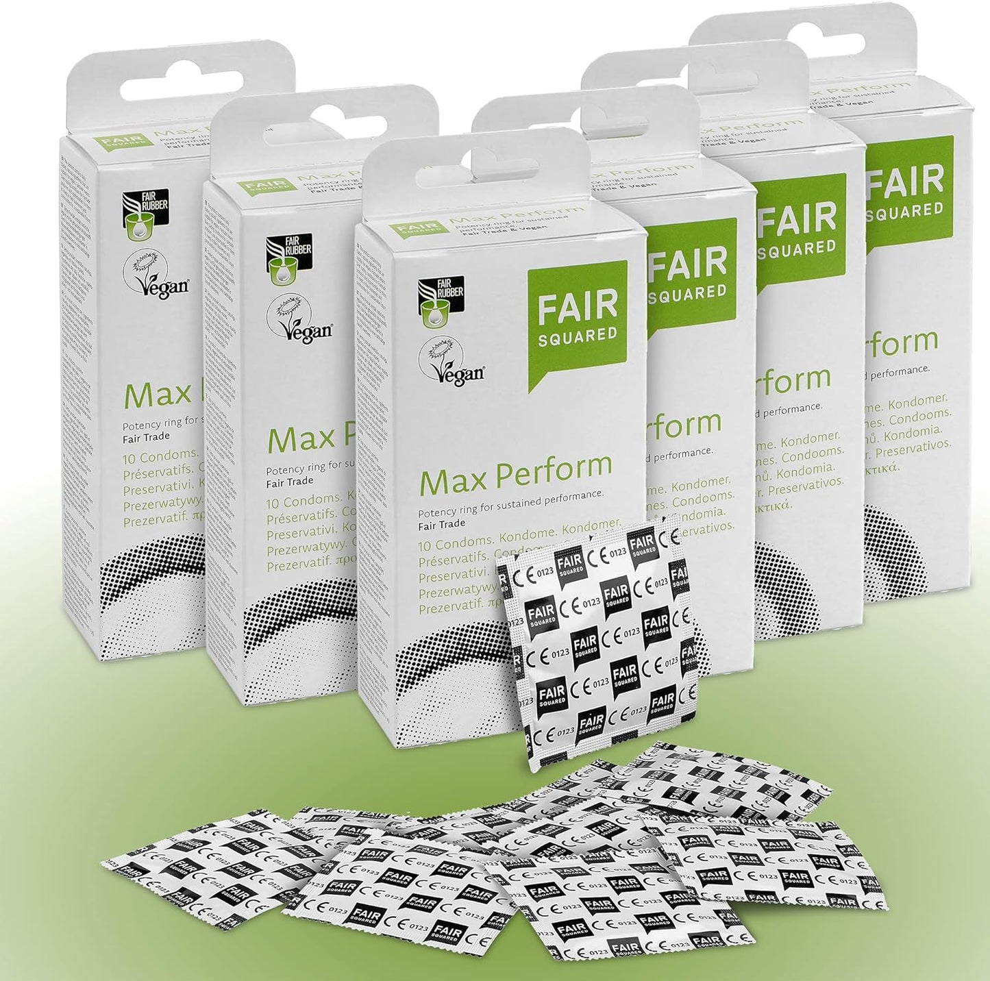 Vegan Condoms Max Perform 8 pieces - Fair Squared - Vegan Condoms - Eco Natural Products
