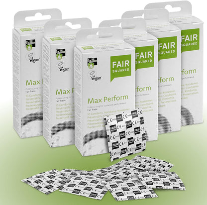 Vegan Condoms Max Perform 8 pieces - Fair Squared - Vegan Condoms - Eco Natural Products
