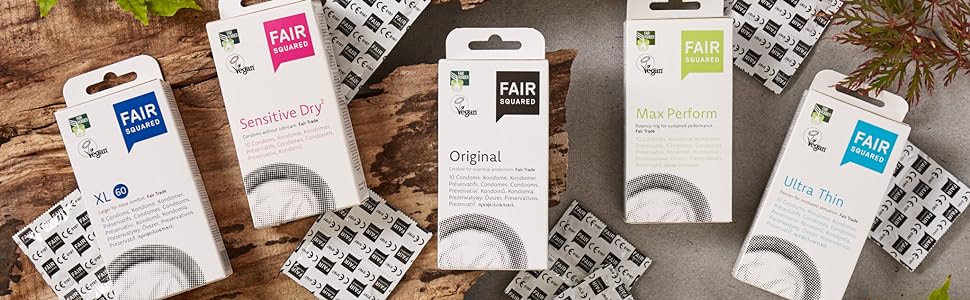 Vegan Condoms Sensitive Dry 10 pack - Fair Squared - Condoms - Eco Natural Products