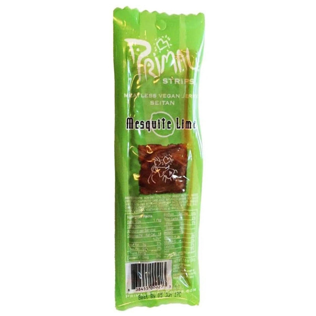 Vegan Jerky Strips Mesquite Lime 28g - Primal Spirit - Snack bar - Eco Natural Products