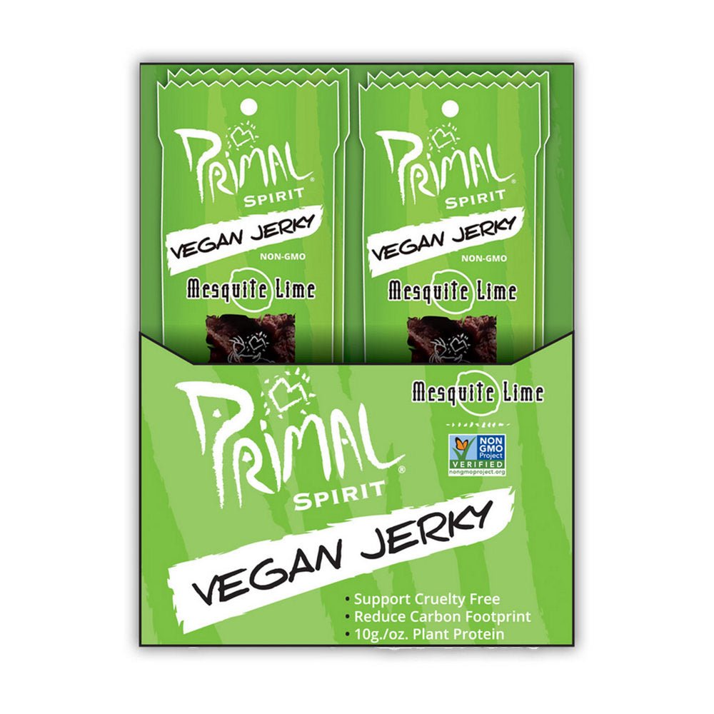 Vegan Jerky Strips Mesquite Lime 28g - Primal Spirit - Snack bar - Eco Natural Products