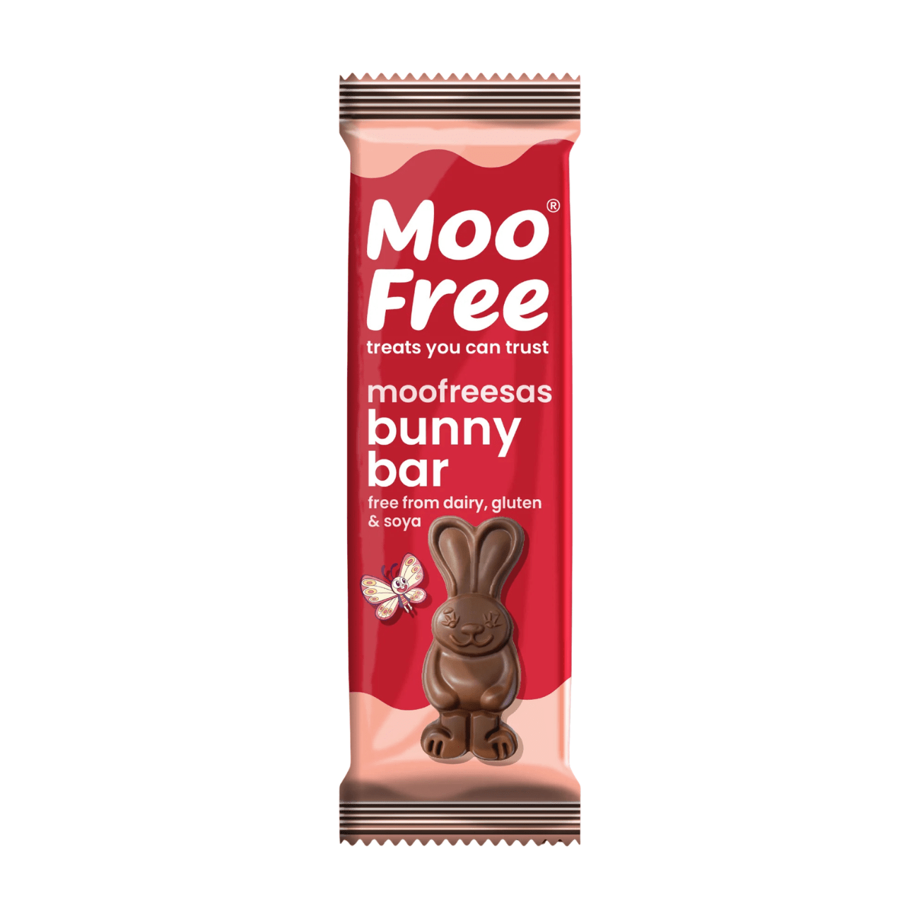 Vegan Milk Chocolate Bar Easter Bunny 32g - Moo Free - Chocolates - Moo Free
