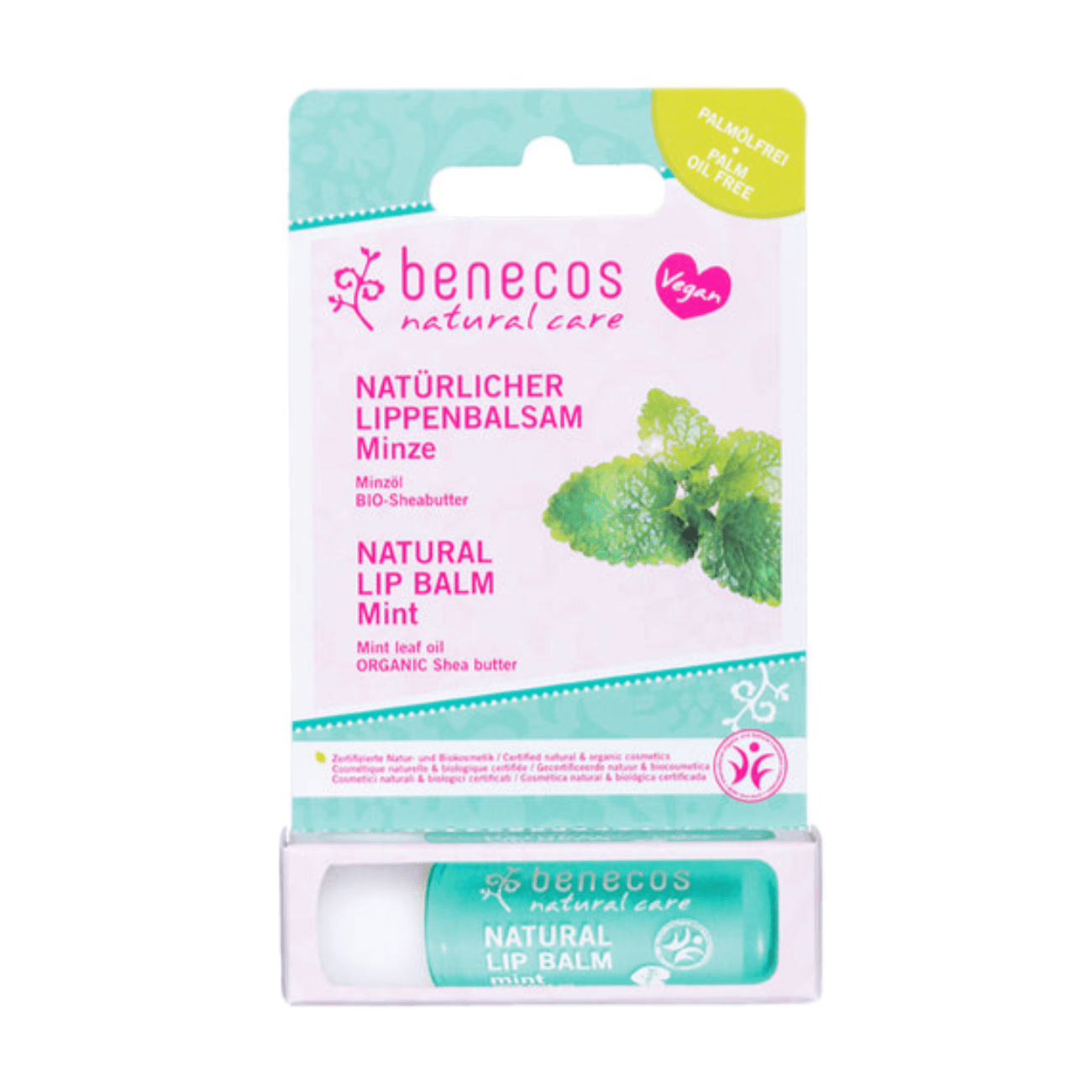 Vegan Mint Lip Balm 4.7g - Benecos - Lip Balms - Benecos