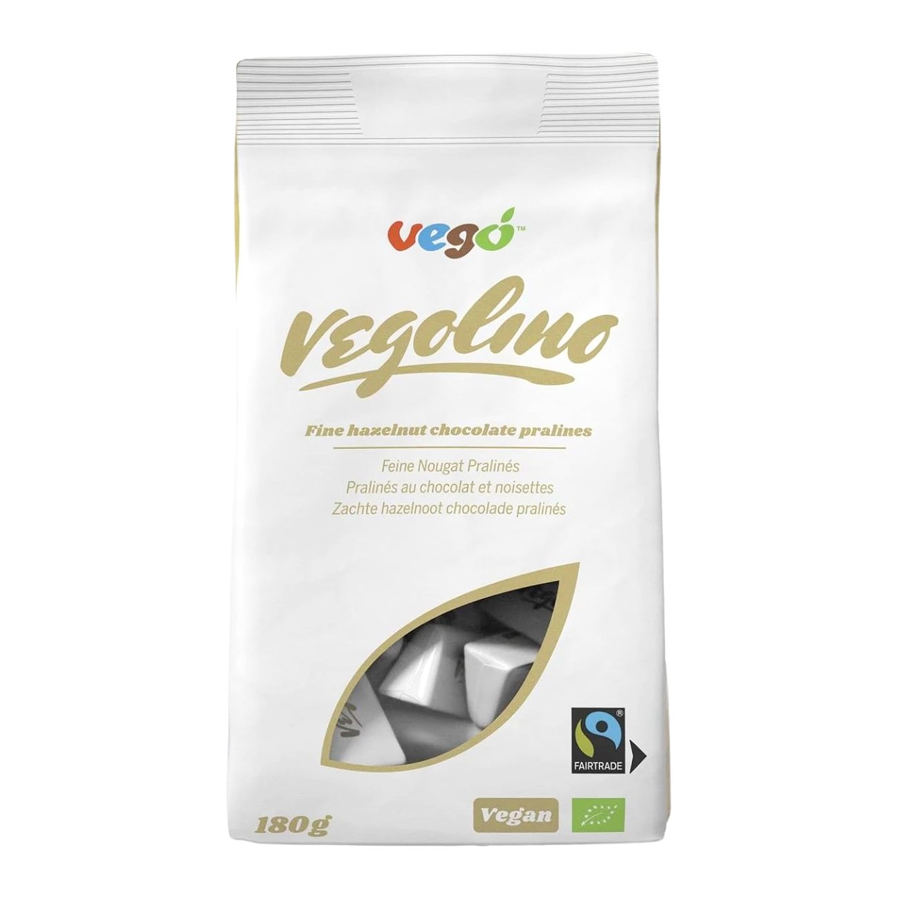 Vegolino Fine Nougat Pralines 180g - Vego - Chocolate - Eco Natural Products