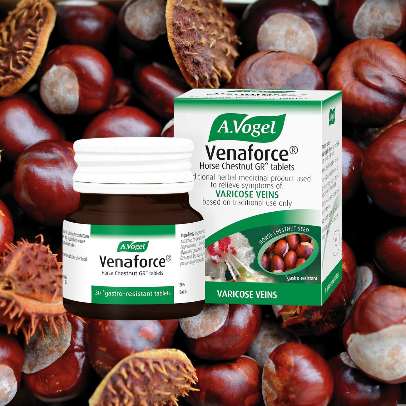 Venaforce Horse Chestnut 30 Tabs [BLACK FRIDAY] - Eco Natural Products - A. Vogel - Herbal Supplement