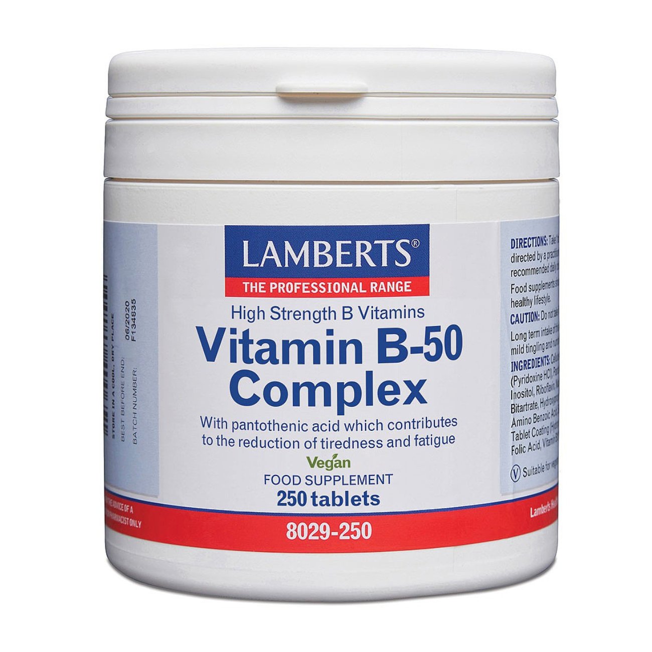 Vitamin B - 50 Complex 60 Tablets - Lamberts - Food Supplement - Eco Natural Products