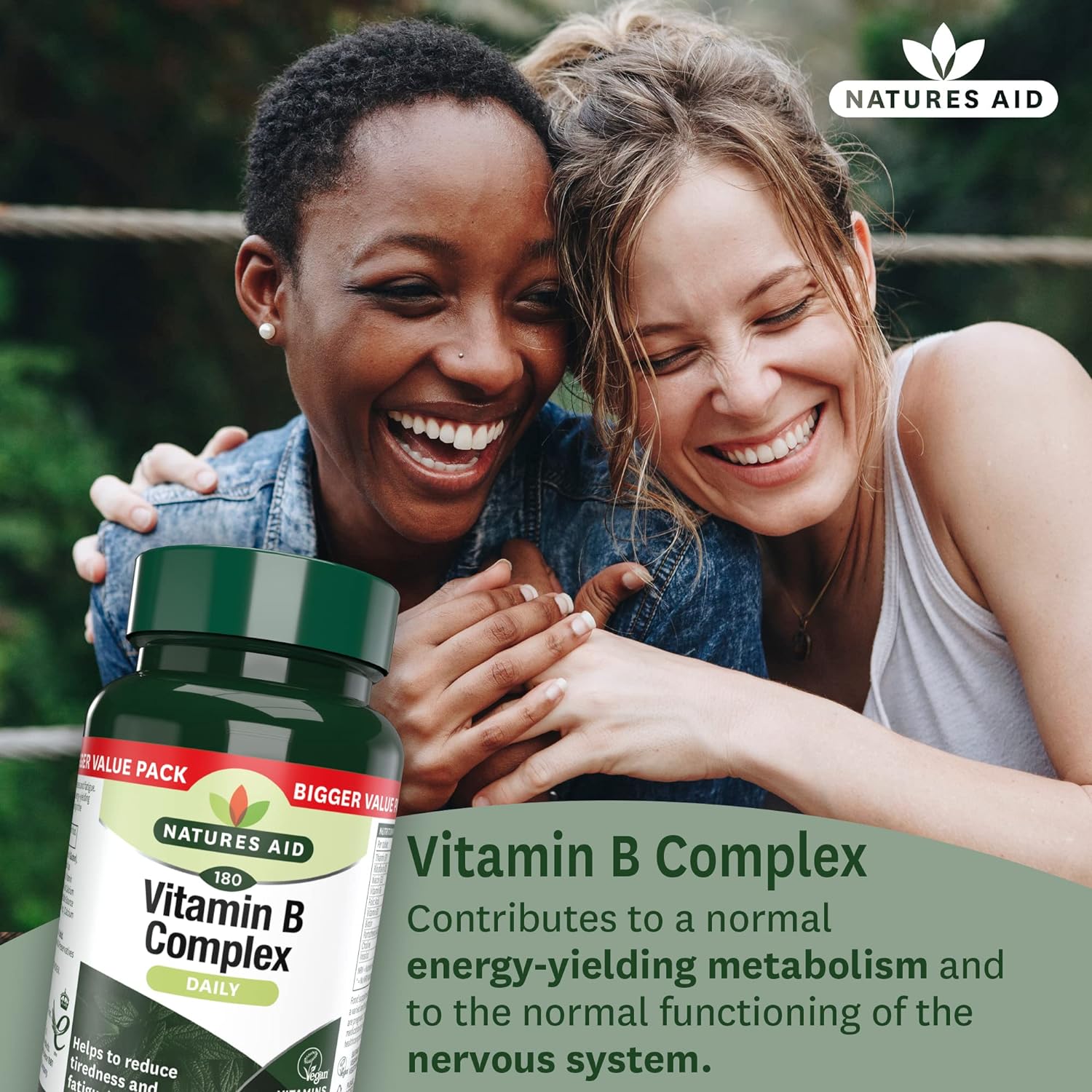 Vitamin B Complex 180 Tablets - Natures Aid - Food supplement - Eco Natural Products