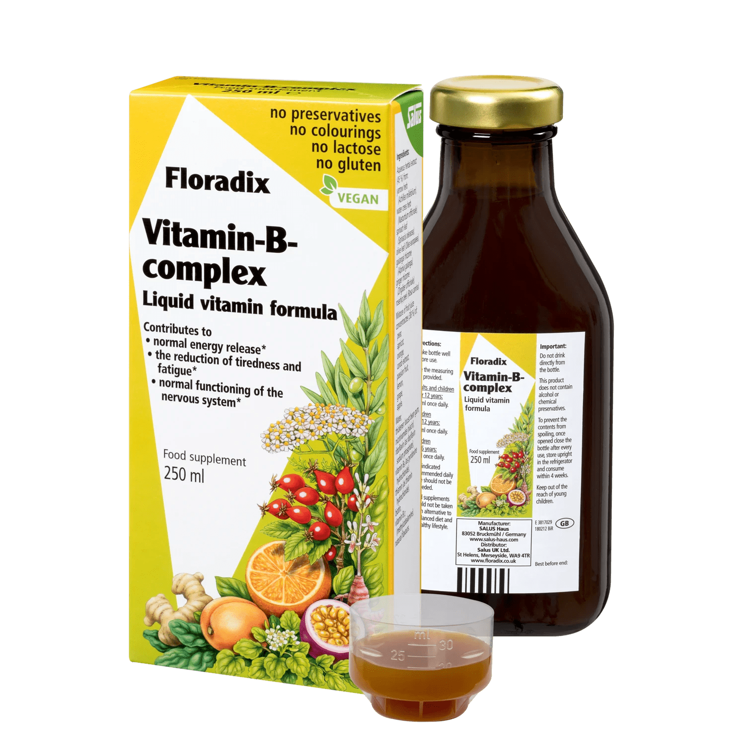 Vitamin B Complex 250ml - Floradix - Food Supplement - Eco Natural Products