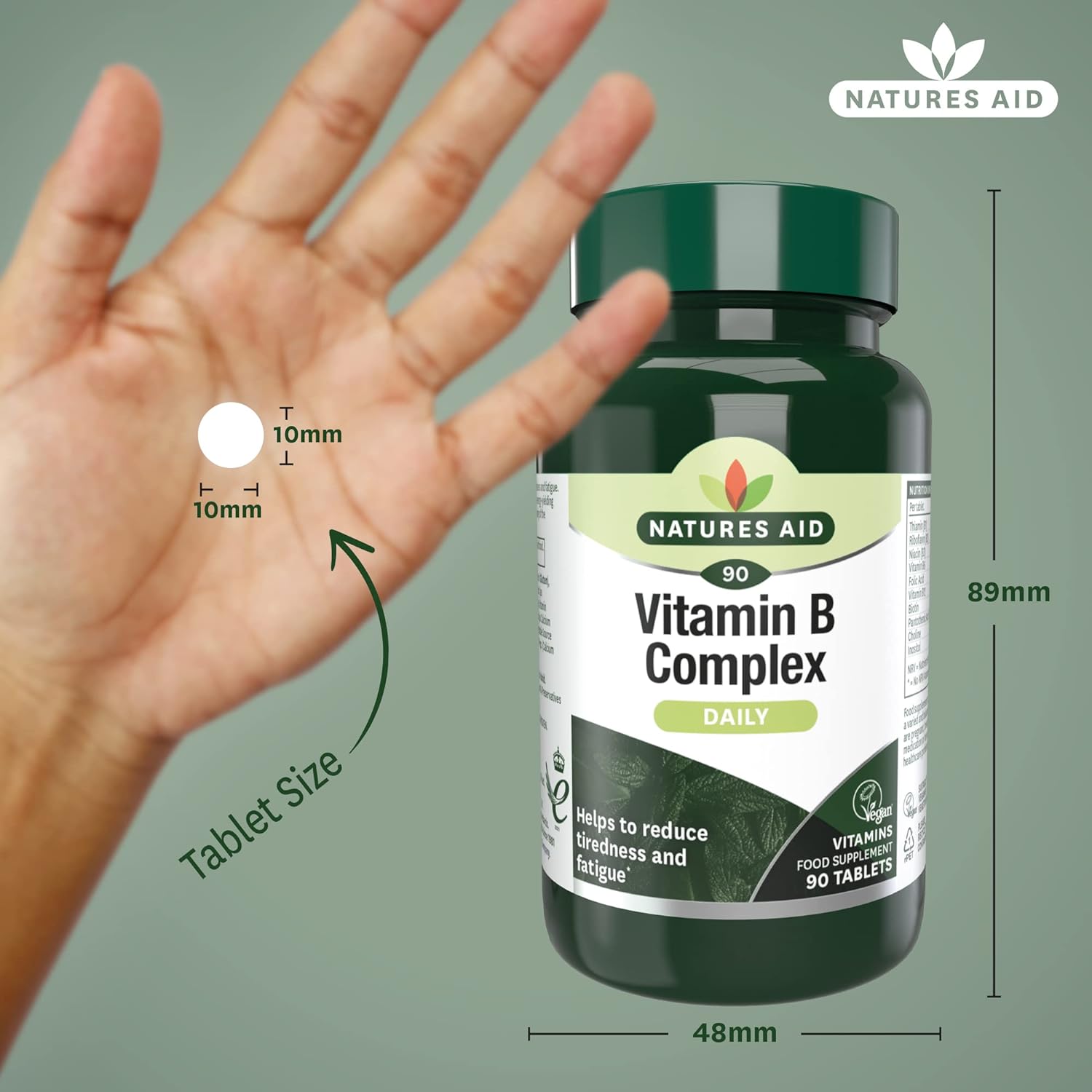 Vitamin B Complex 90 Tablets - Natures Aid - Vitamins & Supplements - Eco Natural Products