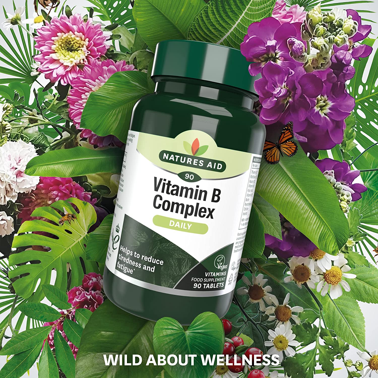 Vitamin B Complex 90 Tablets - Natures Aid - Vitamins & Supplements - Eco Natural Products