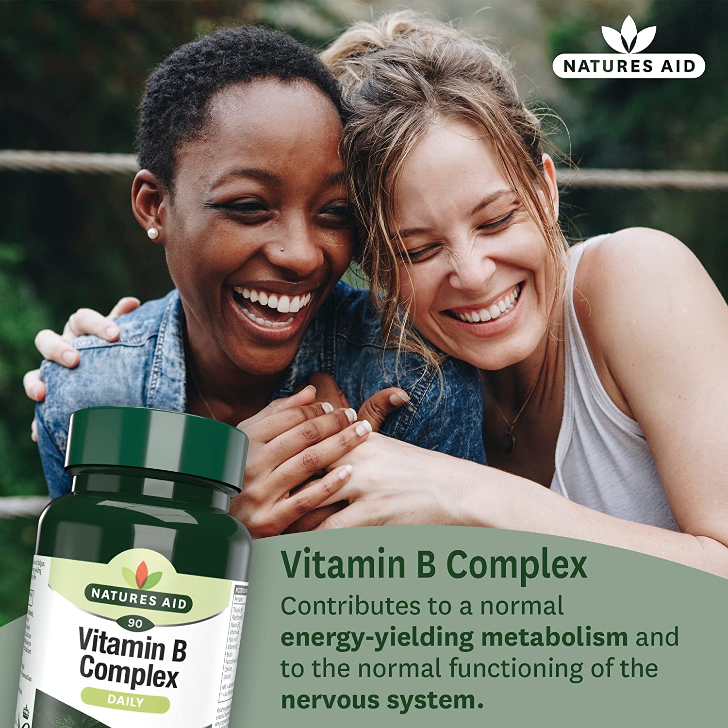 Vitamin B Complex 90 Tablets - Natures Aid - Vitamins & Supplements - Eco Natural Products