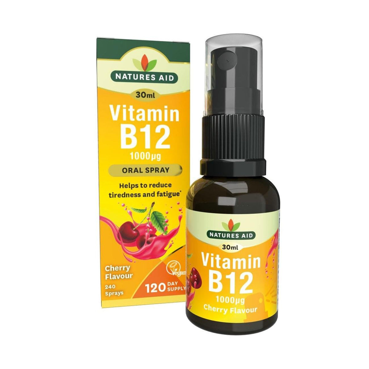 Vitamin B12 1000ug Oral Spray 30ml - Natures Aid - Food Supplements - Eco Natural Products