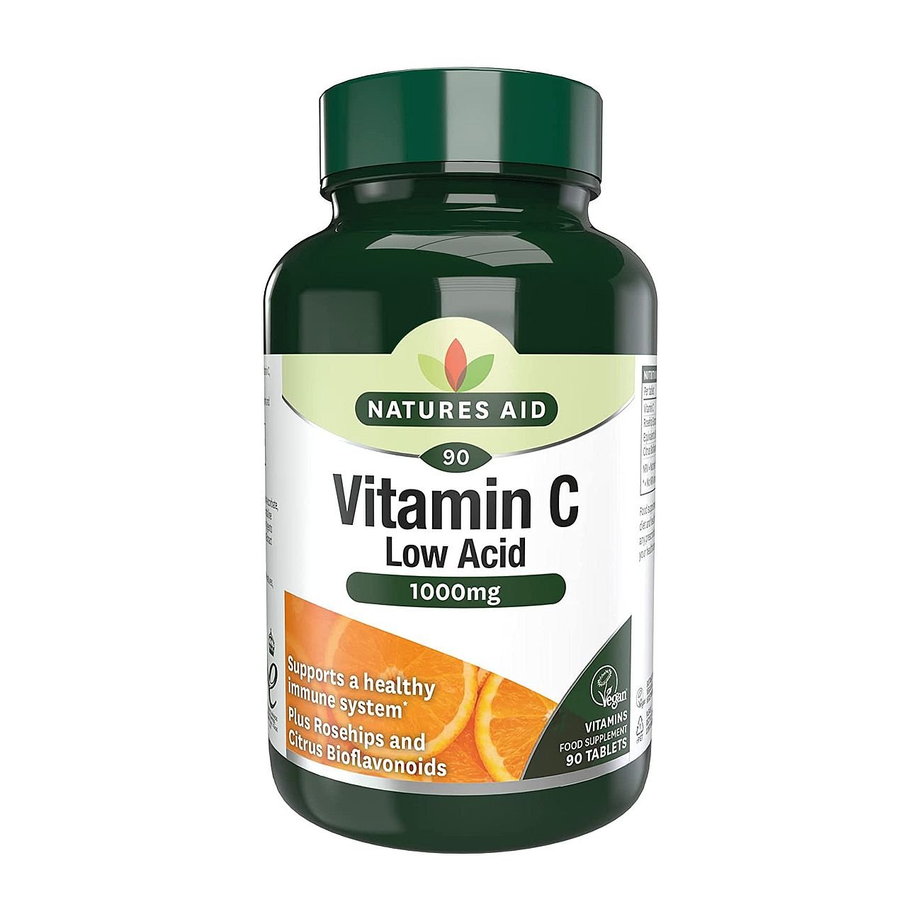 Vitamin C 1000mg Low Acid 90 Tabs - Natures Aid - Vitamins & Supplements - Eco Natural Products