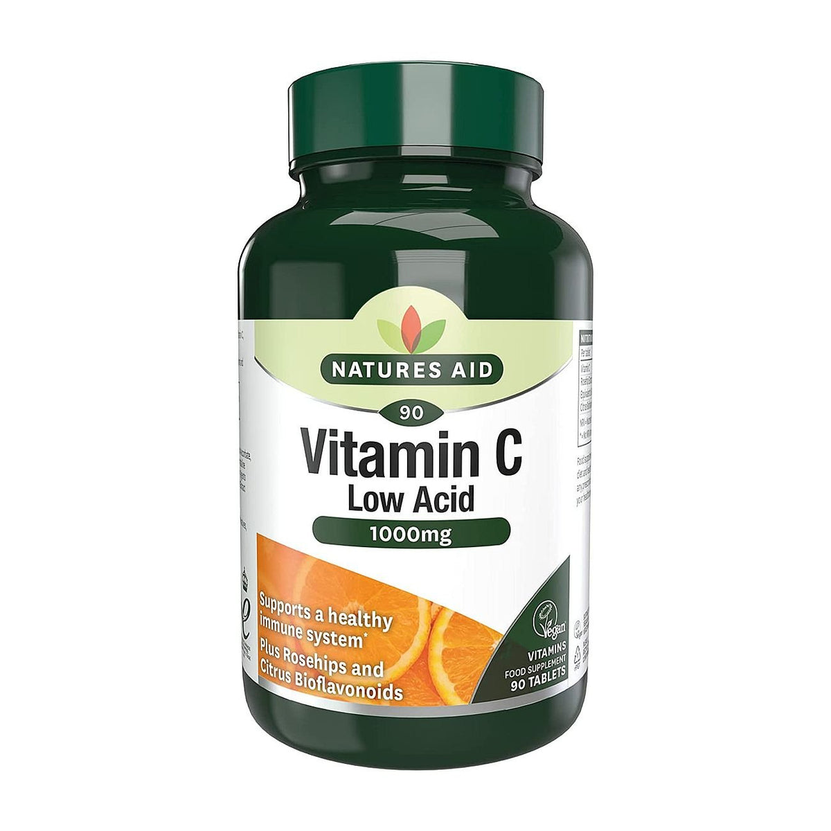 Natures Aid Vitamin C 1000mg Low Acid 90 tablets pack