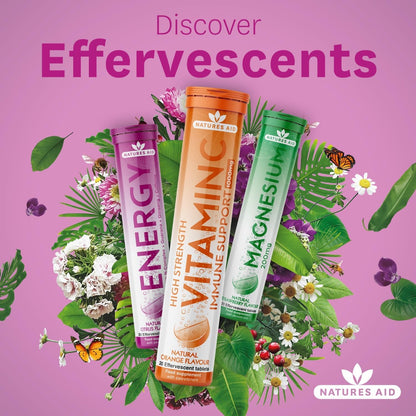 Vitamin C Effervescent 1000mg 20 Tablets - Natures Aid - Vitamins & Supplements - Eco Natural Products