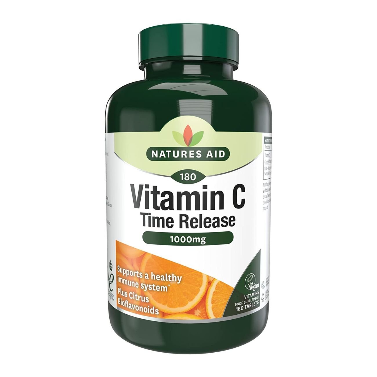 Vitamin C Time Relaease 1000mg 180 Tablets - Natures Aid - Vitamins & Supplements - Eco Natural Products