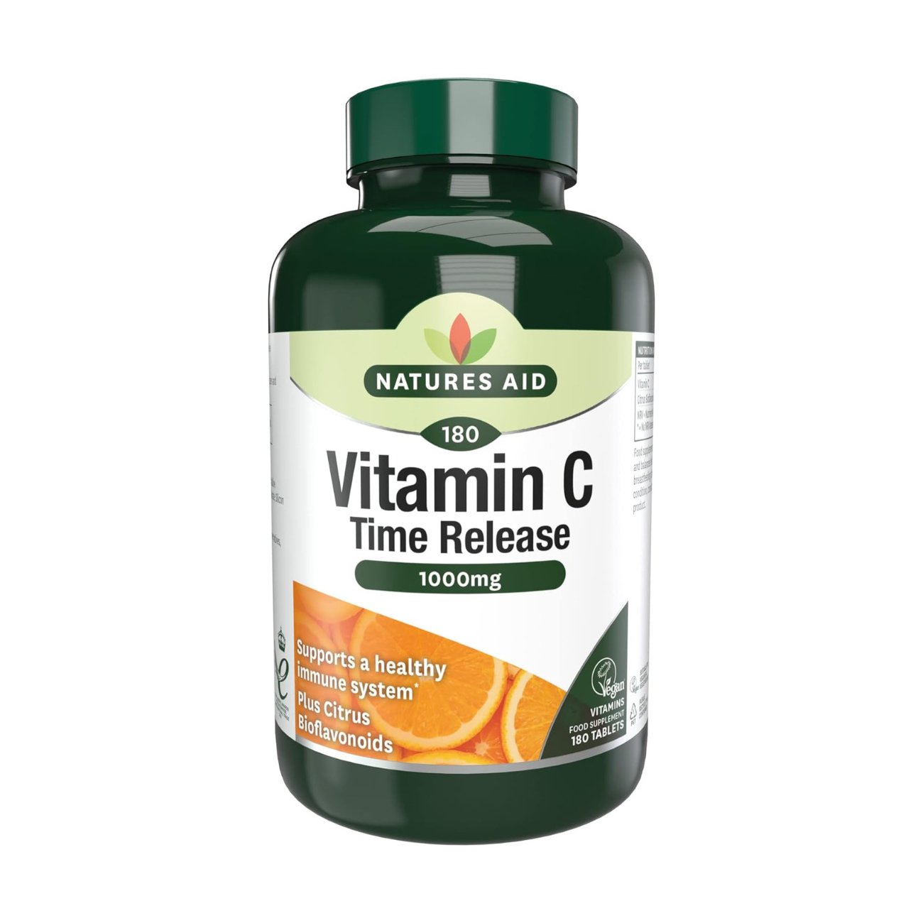 Vitamin C Time Release 1000mg 180 Tablets [BLACK FRIDAY] - Eco Natural Products - Natures Aid - Vitamins & Supplements