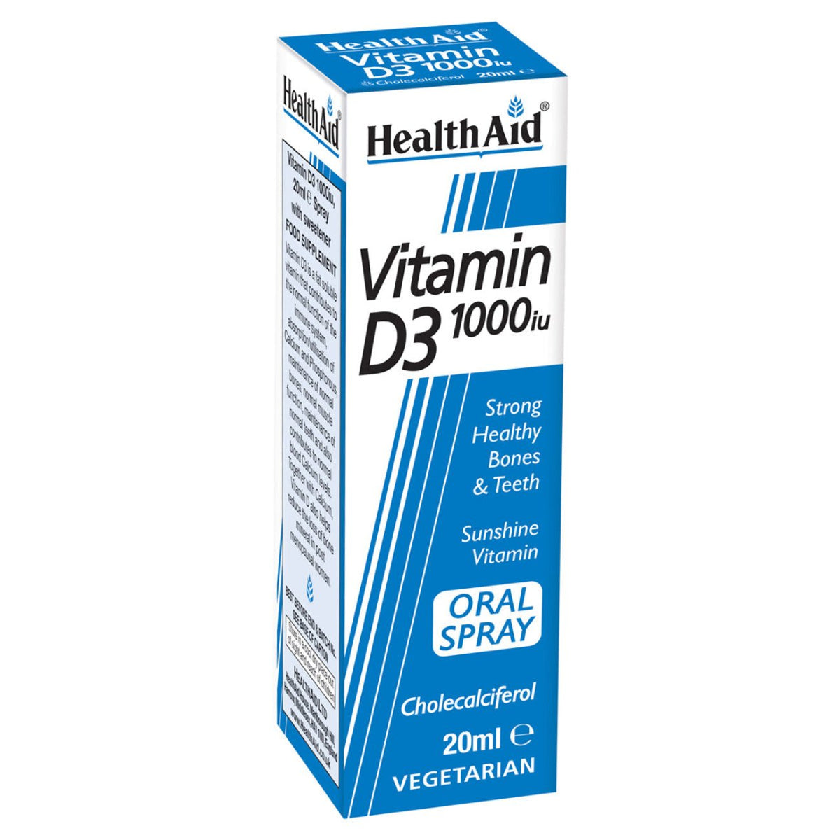 Vitamin D3 1000iu Spray 20ml - HealthAid - Single Vitamins - HealthAid