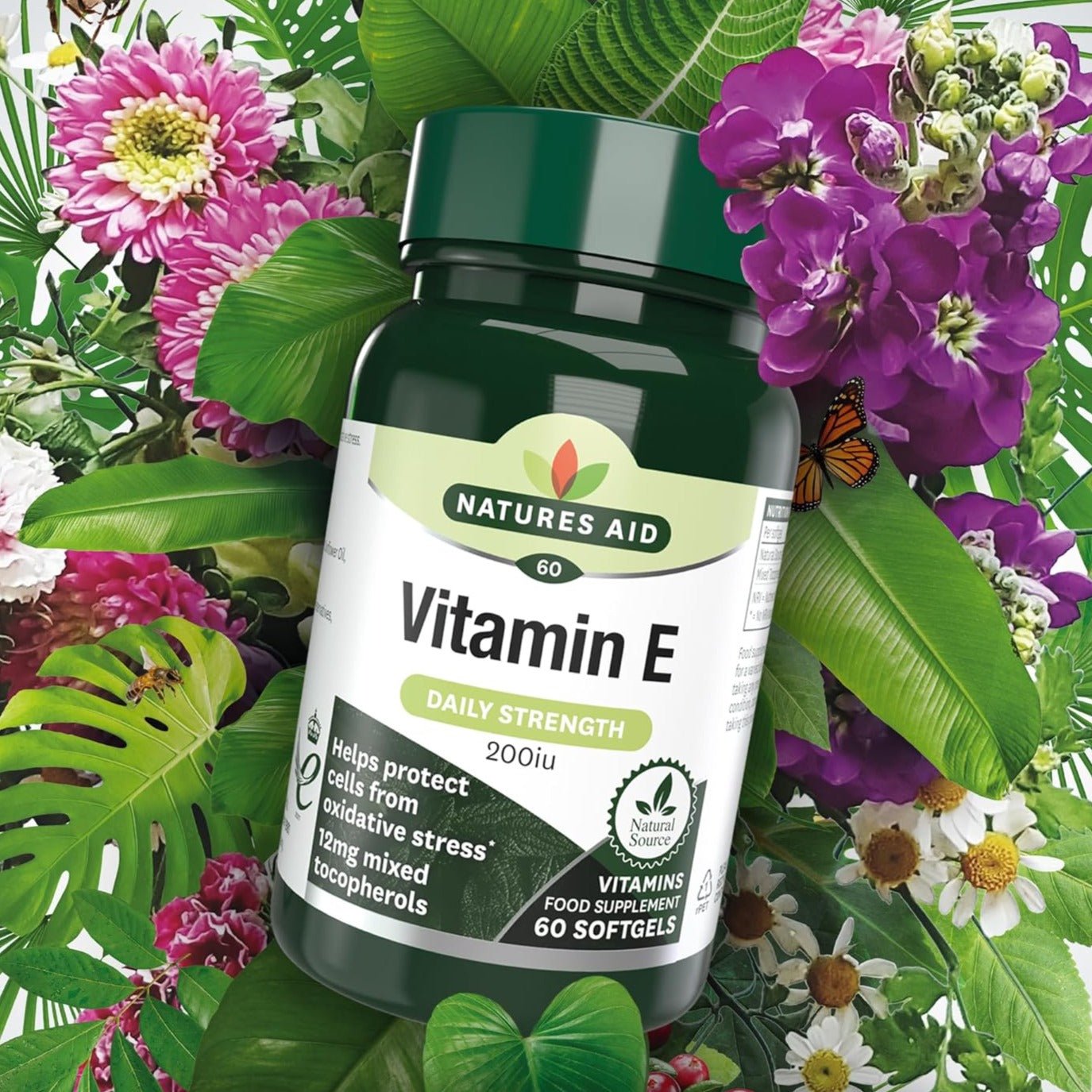 Vitamin E 200iu 60 Softgels - Natures Aid - Vitamins & Supplements - Eco Natural Products