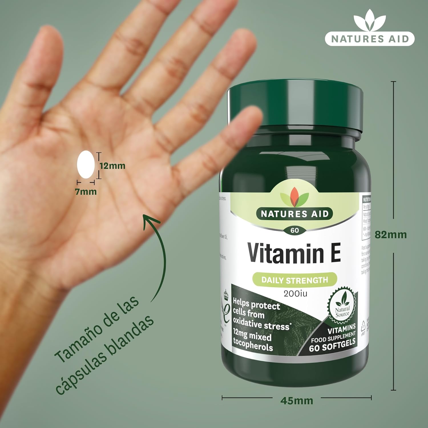 Vitamin E 200iu 60 Softgels - Natures Aid - Vitamins & Supplements - Eco Natural Products