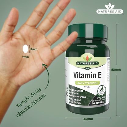 Vitamin E 200iu 60 Softgels - Natures Aid - Vitamins & Supplements - Eco Natural Products