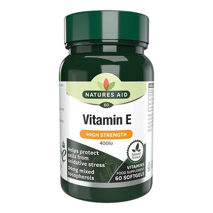 Vitamin E 400iu 60 Softgels - Natures Aid - Vitamins & Supplements - Eco Natural Products