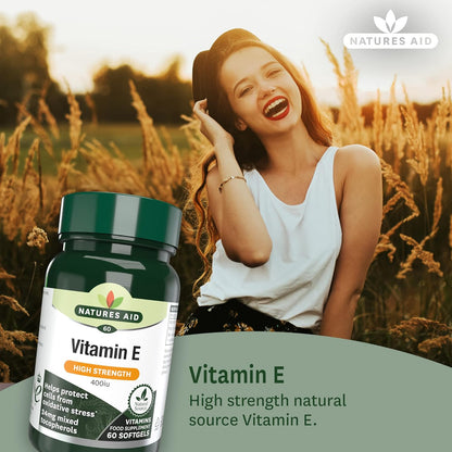 Vitamin E 400iu 60 Softgels - Natures Aid - Vitamins & Supplements - Eco Natural Products