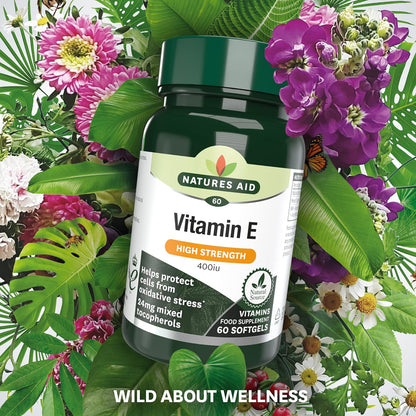 Vitamin E 400iu 60 Softgels - Natures Aid - Vitamins & Supplements - Eco Natural Products