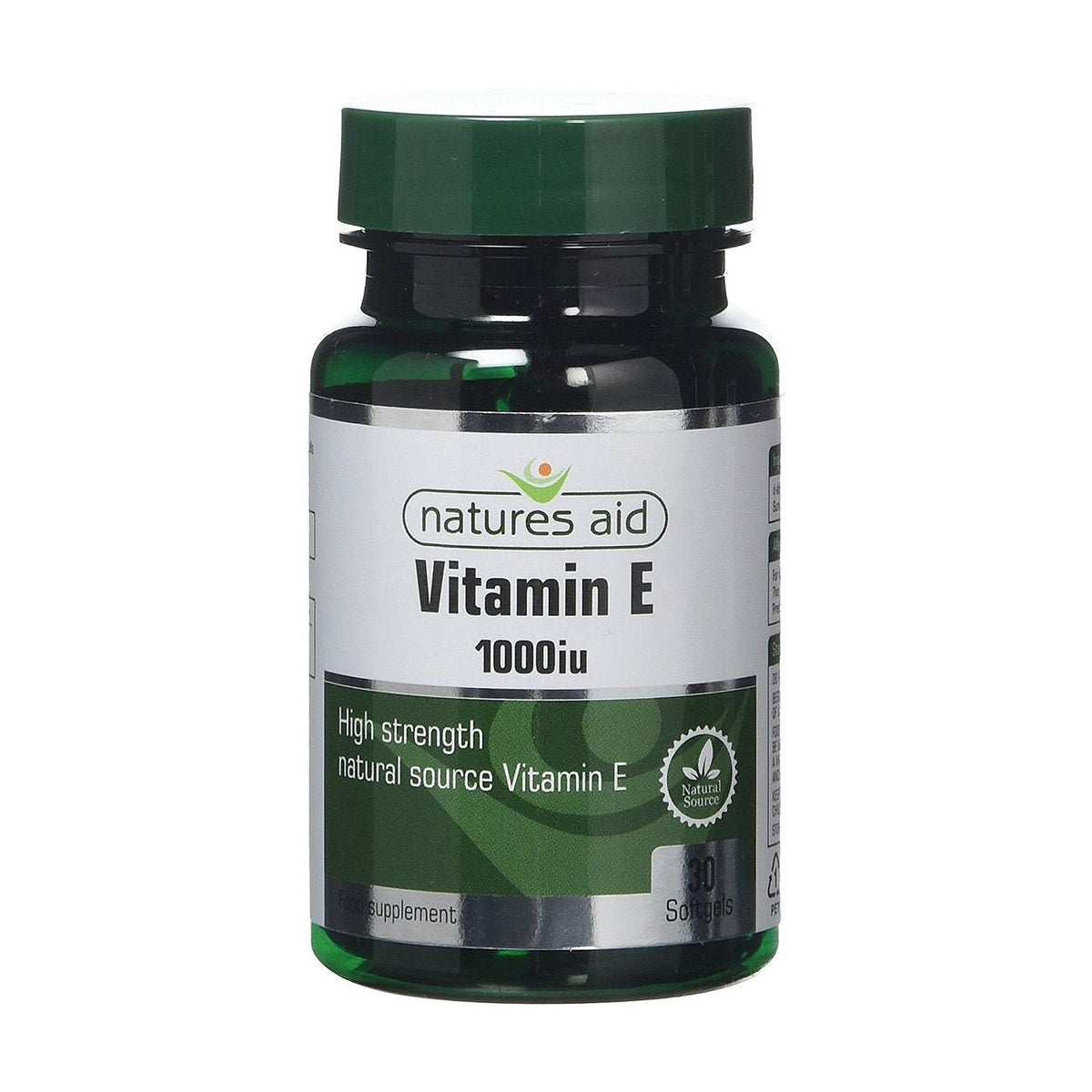 Vitamin E High Strength 1000iu 30 softgels - Natures Aid - Vitamins & Supplements - Eco Natural Products