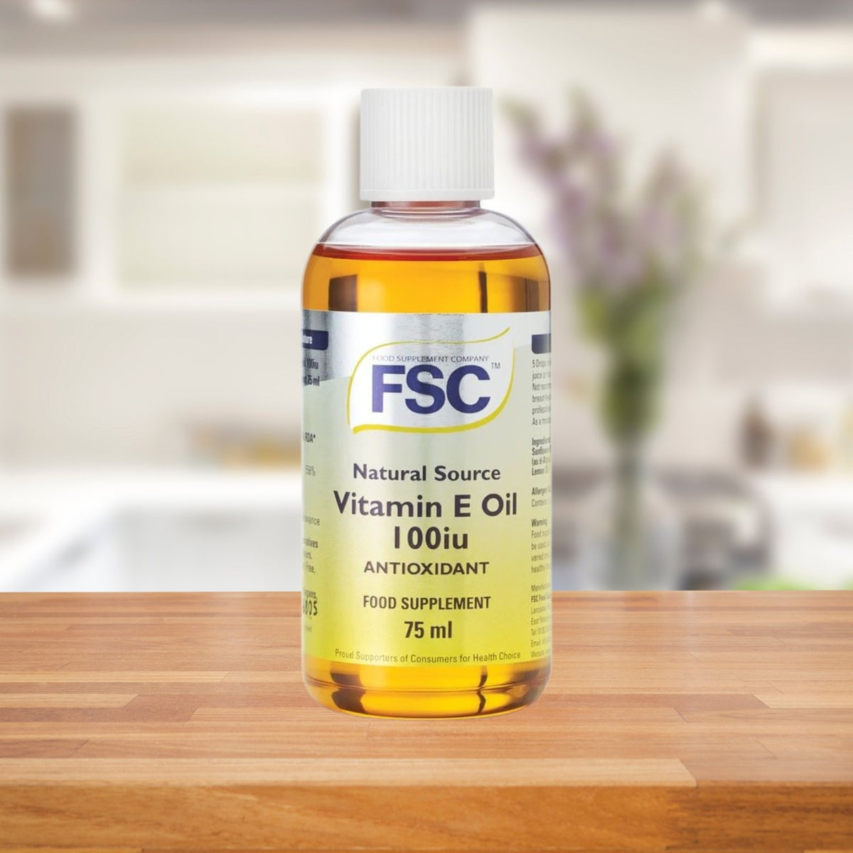 Vitamin E Oil Liquid 100iu 75ml - FSC - Food Supplement - Eco Natural Products