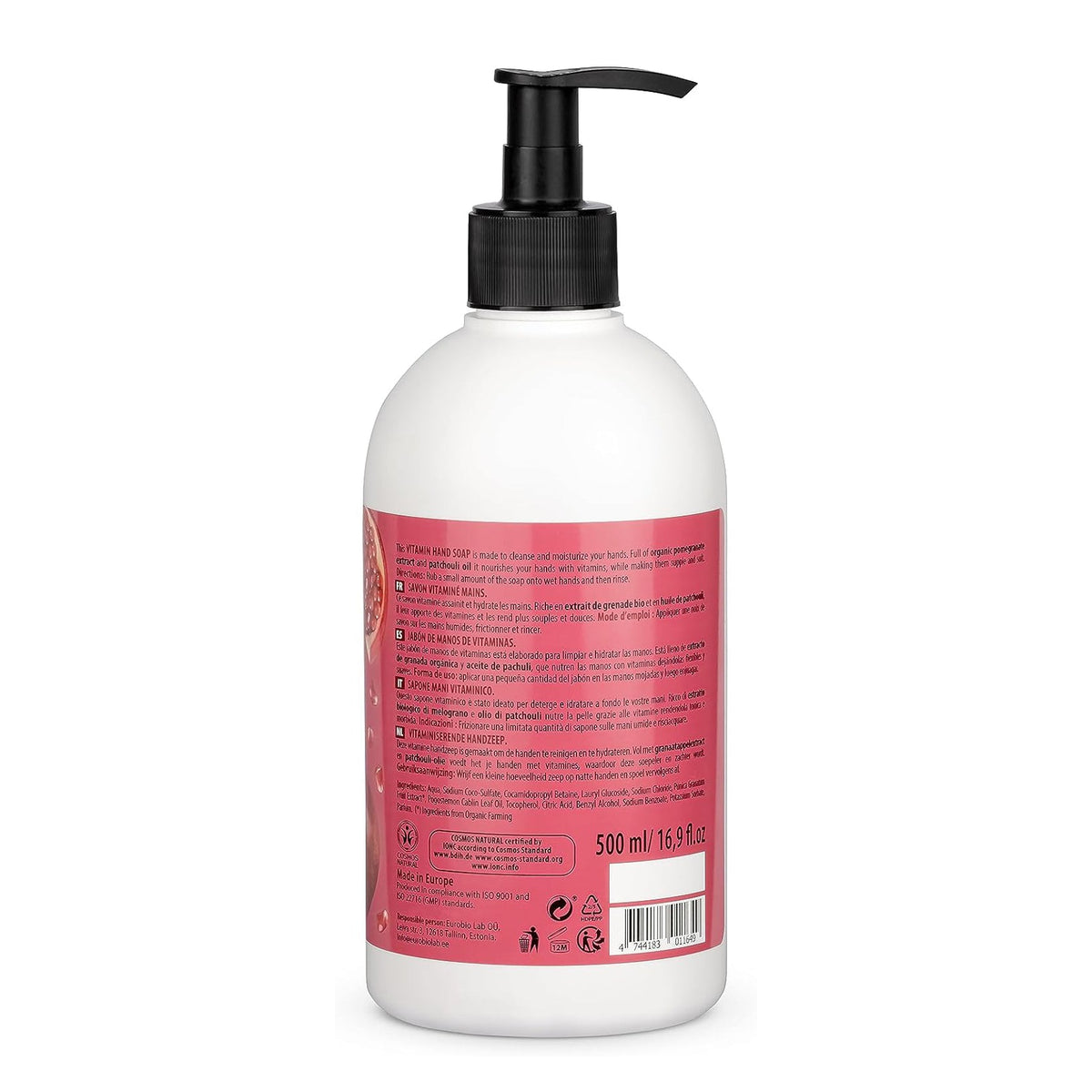 Vitamin Hand Soap Pomegranate & Patchouli 500ml - Organic Shop - Hand Soap - Eco Natural Products