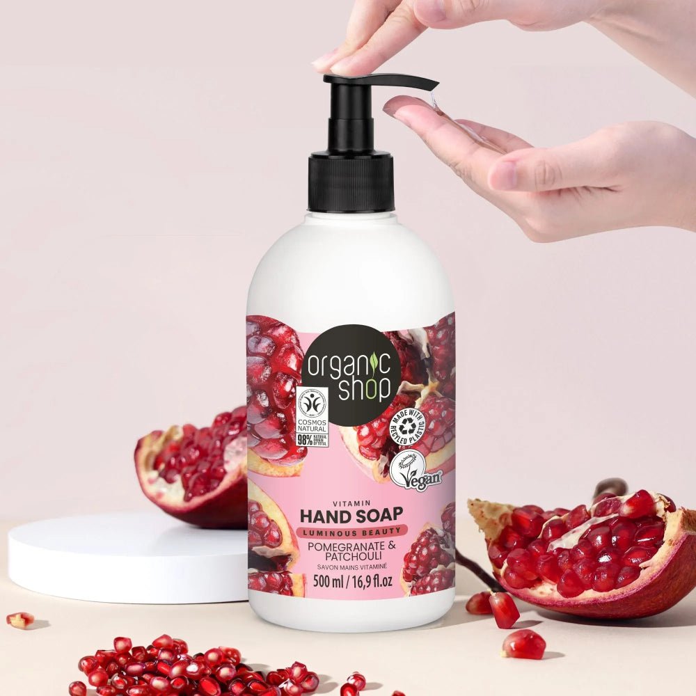 Vitamin Hand Soap Pomegranate & Patchouli 500ml - Organic Shop - Liquid Hand Soap - Organic Shop