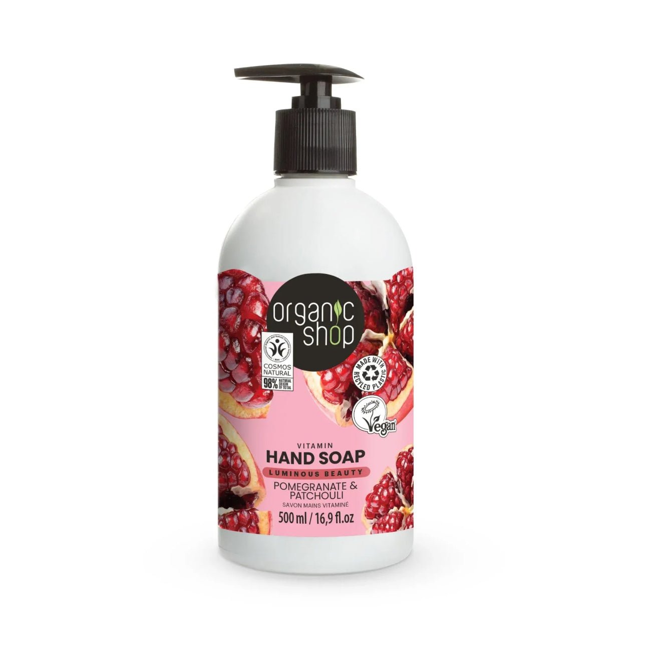 Vitamin Hand Soap Pomegranate & Patchouli 500ml - Organic Shop - Liquid Hand Soap - Organic Shop