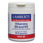 Vitamins D3 (1000iu) and K2 (90ug) 60 Capsules - Lamberts - Food Supplement - Eco Natural Products