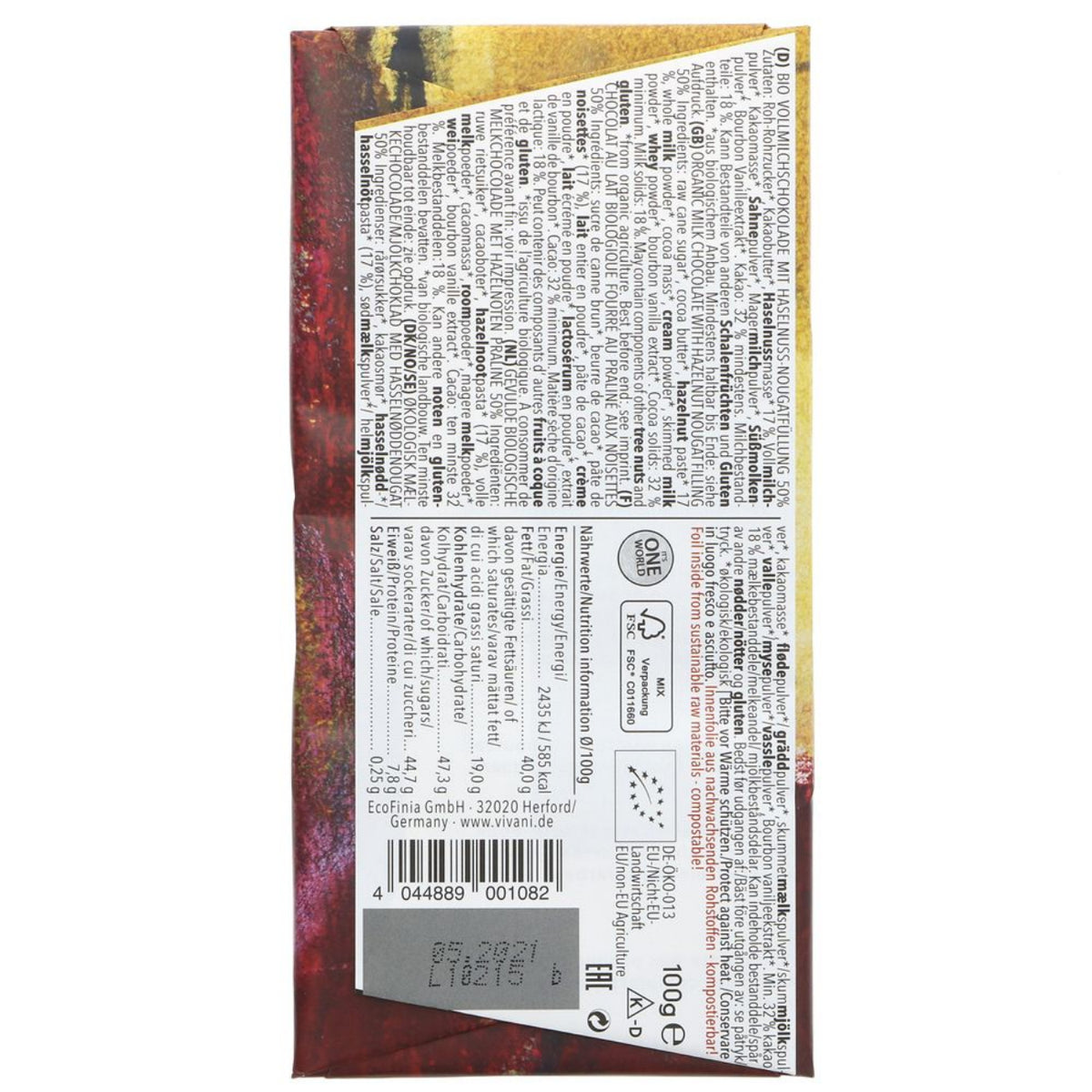 Vivani - Praline Chocolate - 100g BBE 07.2026 - Vivani - Chocolate Bar - Vivani