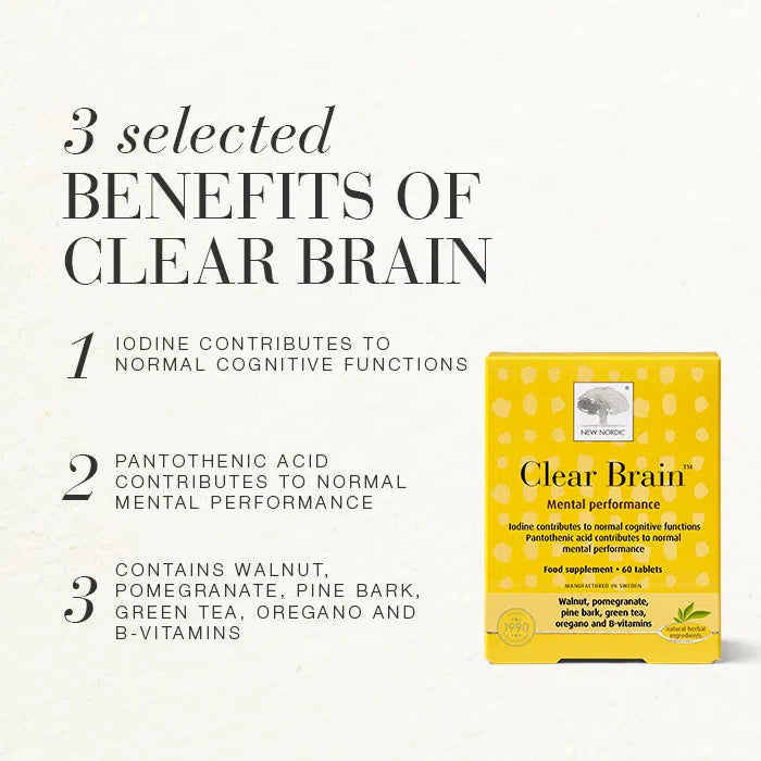 Clear Brain 60 Tablets BBE 30.06.2026