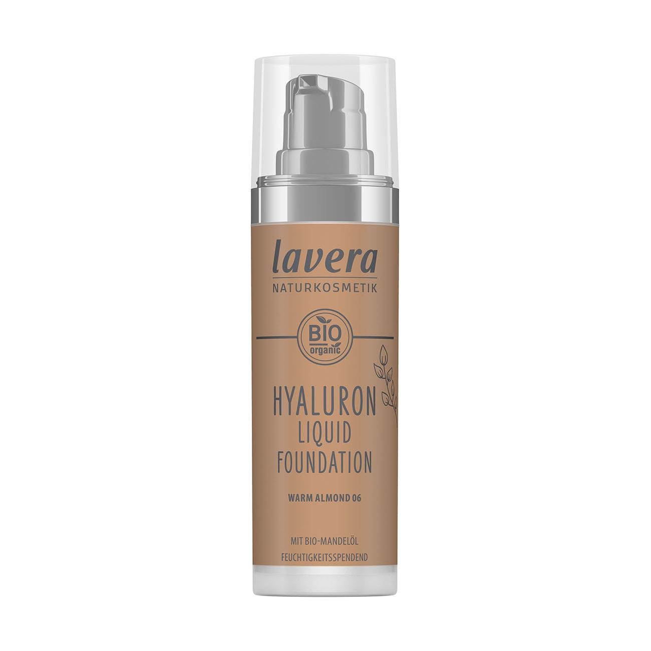 Warm Almond 06 Hyaluron Liquid Foundation Spf15 30ml Exp.04.2024 - Lavera - Liquid foundation - Eco Natural Products