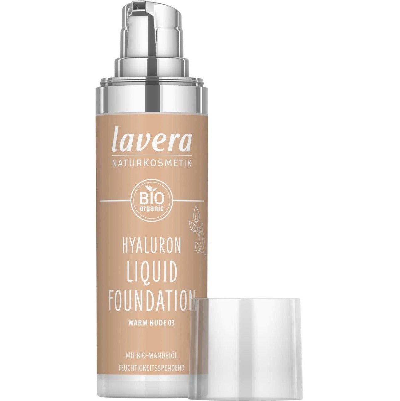 Warm Nude 03 Hyaluron Liquid Foundation SPF15 30ml - Lavera - Liquid foundation - Eco Natural Products