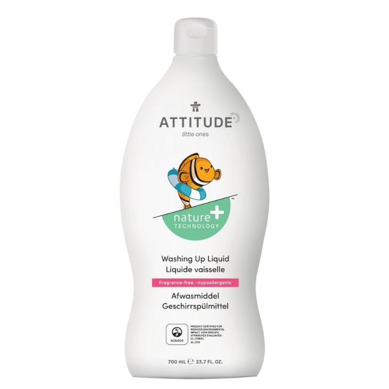 Washing Up Liquid Baby Fragrance Free 700ml [BLACK FRIDAY] - Eco Natural Products - Attitude - Washing Up Liquid